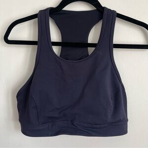 Lululemon High Neck Medium Support Pace Perfect Bra - Midnight Navy Blue - US 10